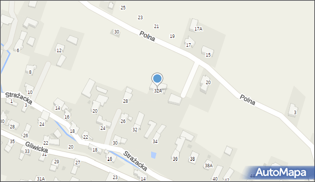 Poniszowice, Strażacka, 32A, mapa Poniszowice