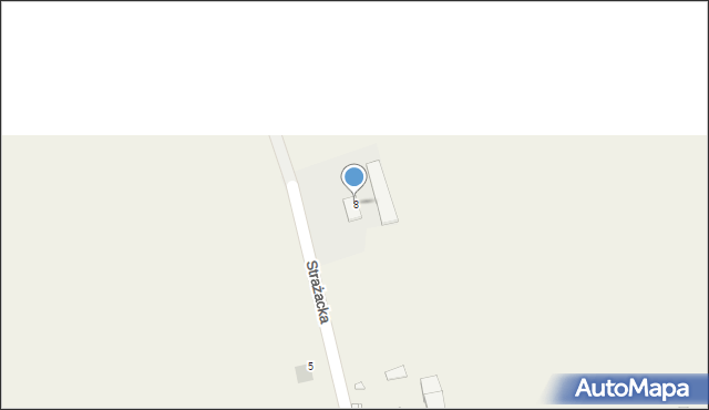 Popów, Strażacka, 8, mapa Popów