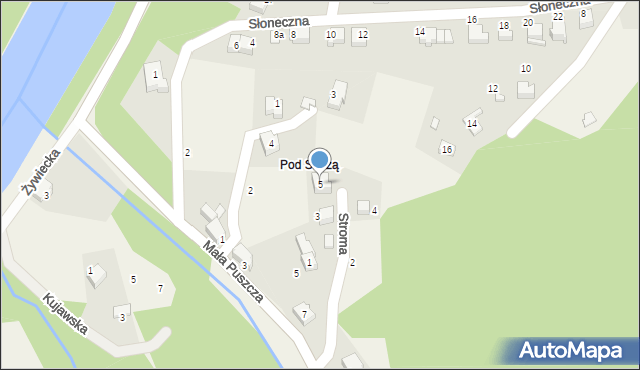 Porąbka, Stroma, 5, mapa Porąbka