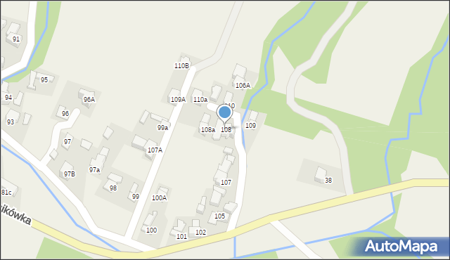 Poronin, Stasikówka, 108, mapa Poronin