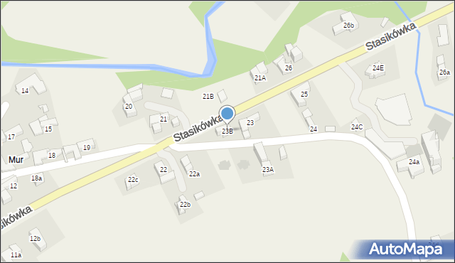 Poronin, Stasikówka, 23B, mapa Poronin