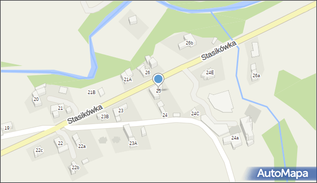 Poronin, Stasikówka, 25, mapa Poronin