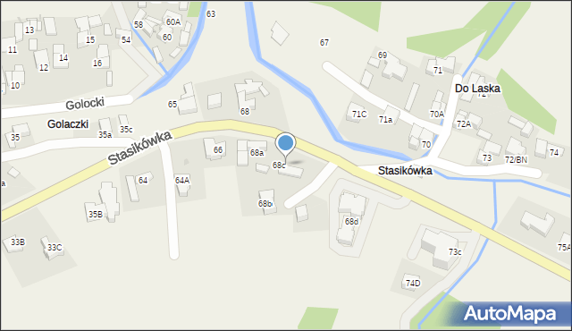 Poronin, Stasikówka, 68e, mapa Poronin