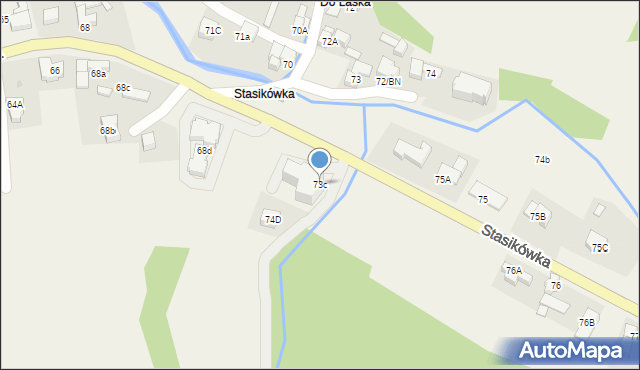 Poronin, Stasikówka, 73c, mapa Poronin