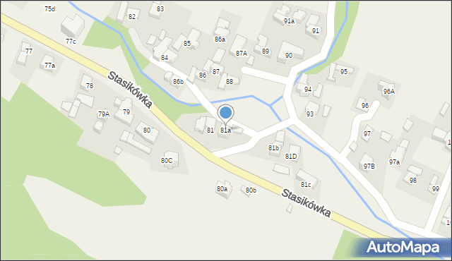 Poronin, Stasikówka, 81a, mapa Poronin