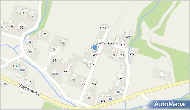 Poronin, Stasikówka, 99a, mapa Poronin