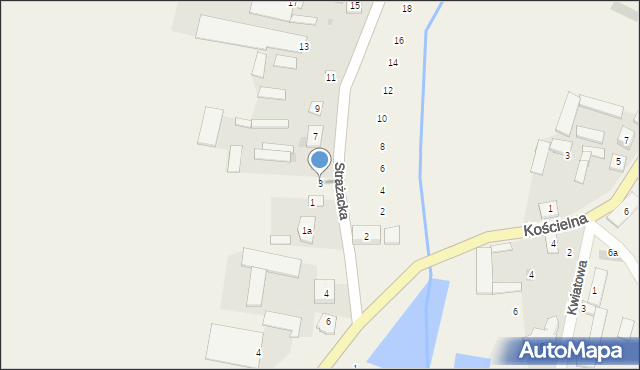 Poryte, Strażacka, 3, mapa Poryte