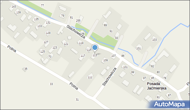 Posada Jaćmierska, Stachowicza Józefa, 113, mapa Posada Jaćmierska