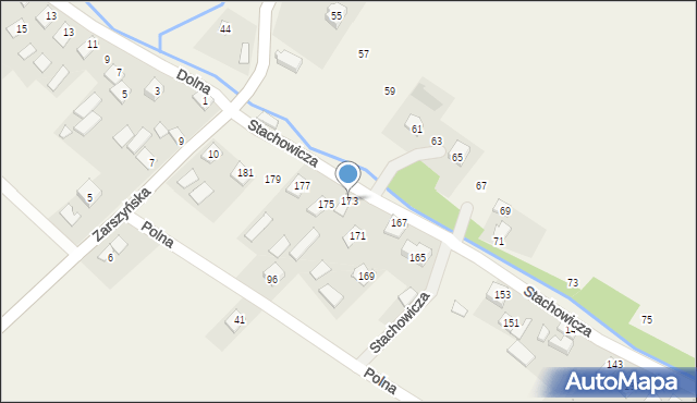 Posada Jaćmierska, Stachowicza Józefa, 173, mapa Posada Jaćmierska