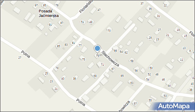 Posada Jaćmierska, Stachowicza Józefa, 73, mapa Posada Jaćmierska
