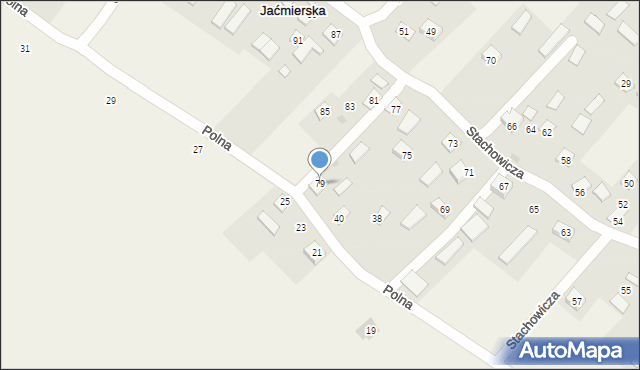 Posada Jaćmierska, Stachowicza Józefa, 79, mapa Posada Jaćmierska