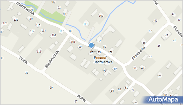 Posada Jaćmierska, Stachowicza Józefa, 97, mapa Posada Jaćmierska
