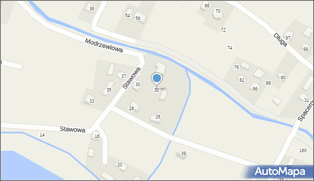 Posada Zarszyńska, Stawowa, 32, mapa Posada Zarszyńska