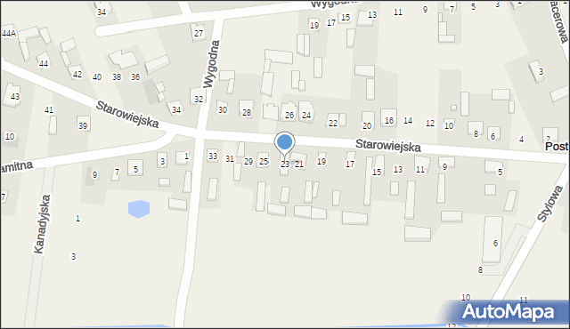 Postoliska, Starowiejska, 23, mapa Postoliska