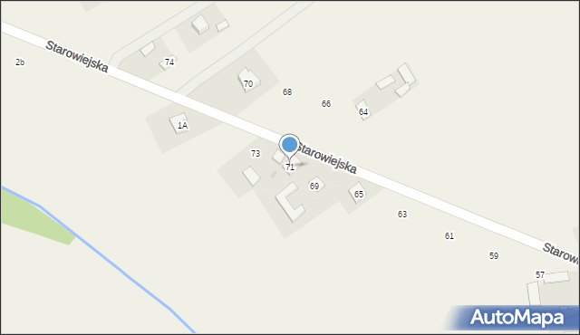 Postoliska, Starowiejska, 71, mapa Postoliska