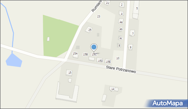 Potrzanowo, Stare Potrzanowo, 15C, mapa Potrzanowo