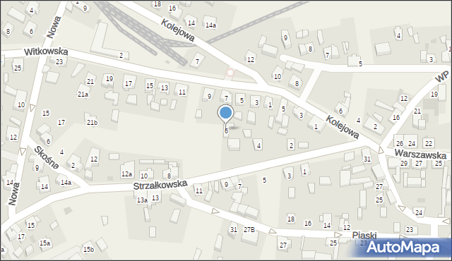 Powidz, Strzałkowska, 6, mapa Powidz