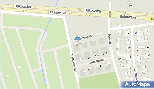Poznań, Stefanowskiej Michaliny, 13, mapa Poznania