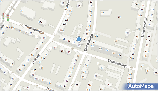 Poznań, Stablewskiego Floriana, 10, mapa Poznania