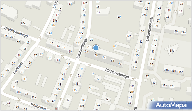 Poznań, Stablewskiego Floriana, 6b, mapa Poznania