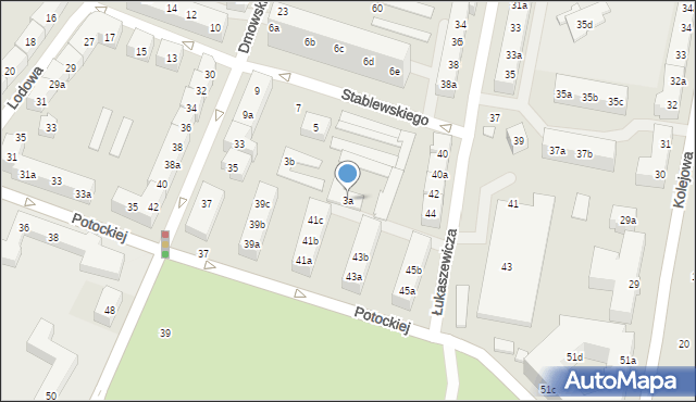 Poznań, Stablewskiego Floriana, 3a, mapa Poznania