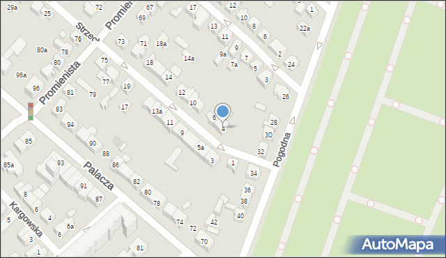 Poznań, Strzecha, 4, mapa Poznania