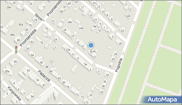 Poznań, Strzecha, 6, mapa Poznania