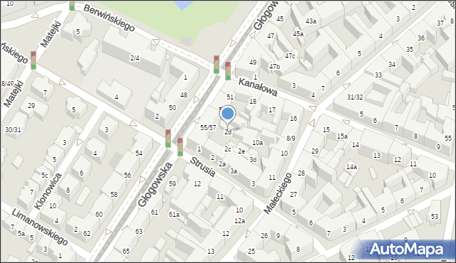 Poznań, Strusia Józefa, 2d, mapa Poznania