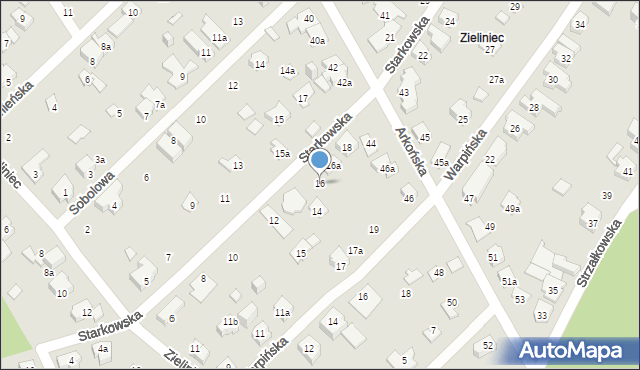 Poznań, Starkowska, 16, mapa Poznania