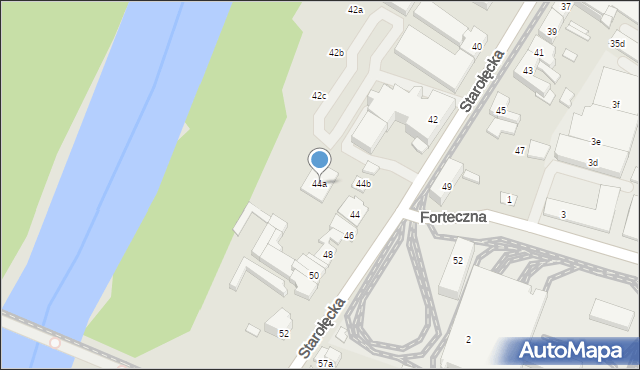 Poznań, Starołęcka, 44a, mapa Poznania