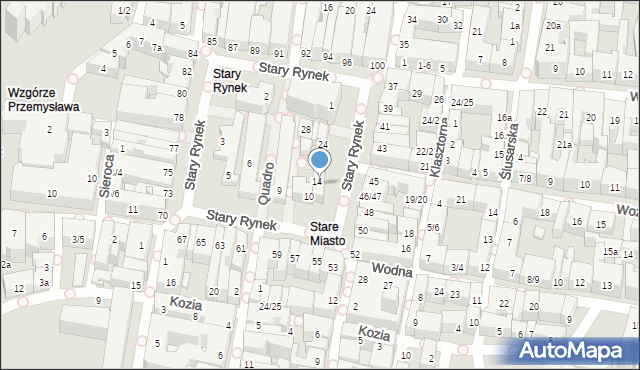 Poznań, Stary Rynek, 14B, mapa Poznania