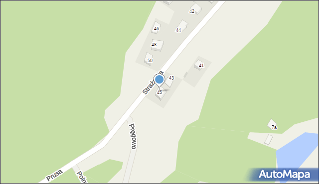 Pręgowo, Strażacka, 45, mapa Pręgowo