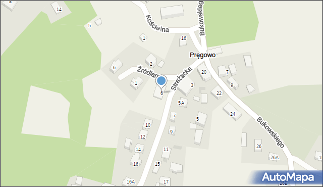 Pręgowo, Strażacka, 6, mapa Pręgowo