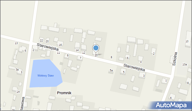 Promnik, Starowiejska, 10, mapa Promnik