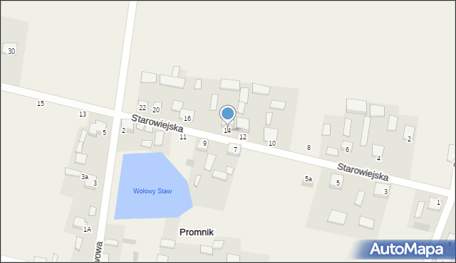 Promnik, Starowiejska, 14, mapa Promnik