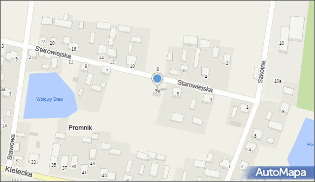 Promnik, Starowiejska, 5a, mapa Promnik