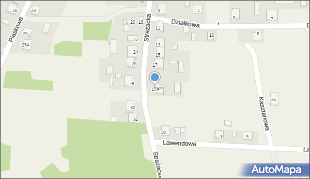 Promnik, Strażacka, 17A, mapa Promnik