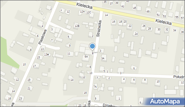 Promnik, Strażacka, 4, mapa Promnik