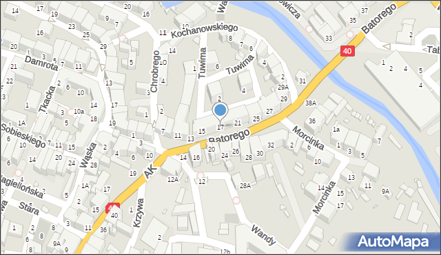 Prudnik, Stefana Batorego, 17, mapa Prudnik