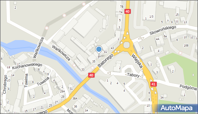 Prudnik, Stefana Batorego, 37, mapa Prudnik