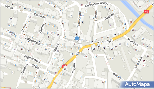 Prudnik, Stefana Batorego, 5, mapa Prudnik