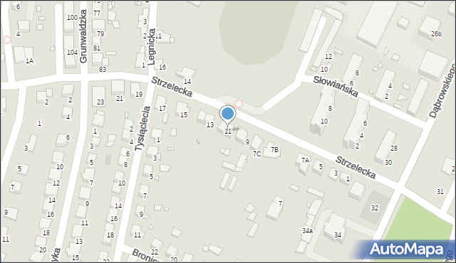Prudnik, Strzelecka, 11, mapa Prudnik