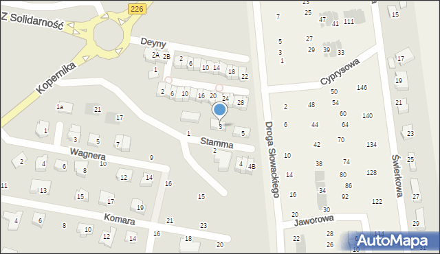 Pruszcz Gdański, Stamma Feliksa, 3, mapa Pruszcz Gdański