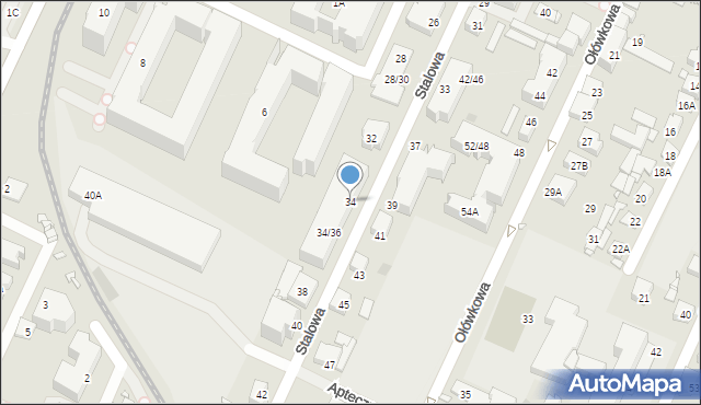 Pruszków, Stalowa, 34, mapa Pruszków