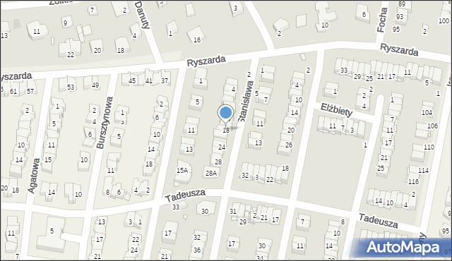 Pruszków, Stanisława, 18, mapa Pruszków