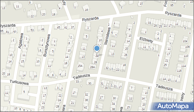 Pruszków, Stanisława, 24, mapa Pruszków