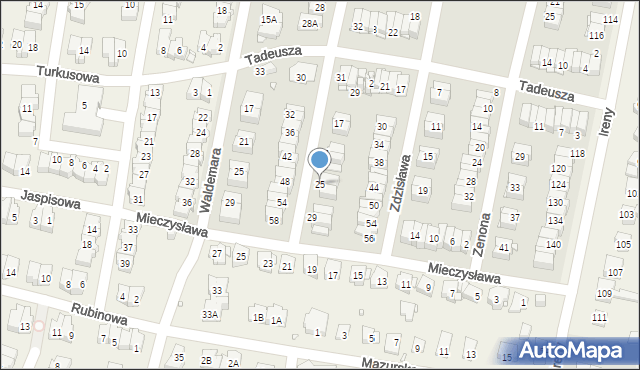 Pruszków, Stanisława, 25, mapa Pruszków