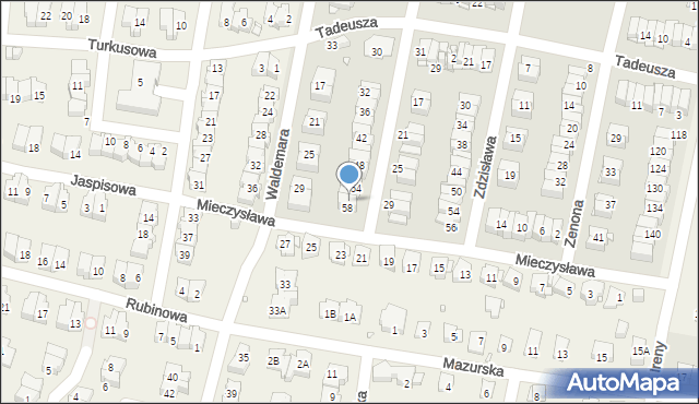 Pruszków, Stanisława, 56, mapa Pruszków