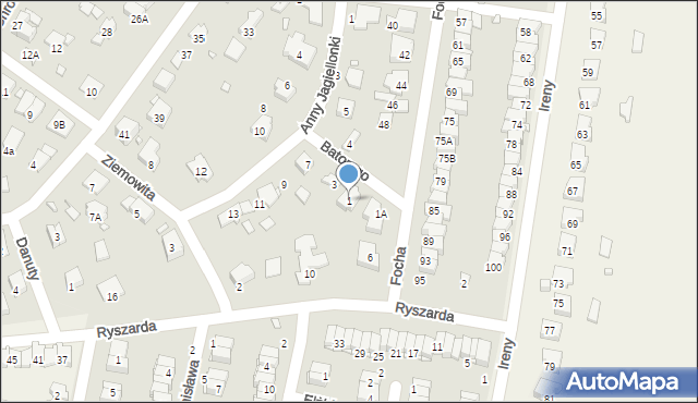 Pruszków, Stefana Batorego, 1, mapa Pruszków