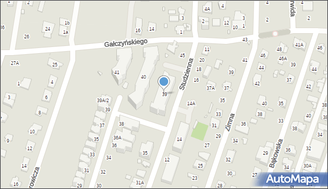 Pruszków, Studzienna, 39, mapa Pruszków